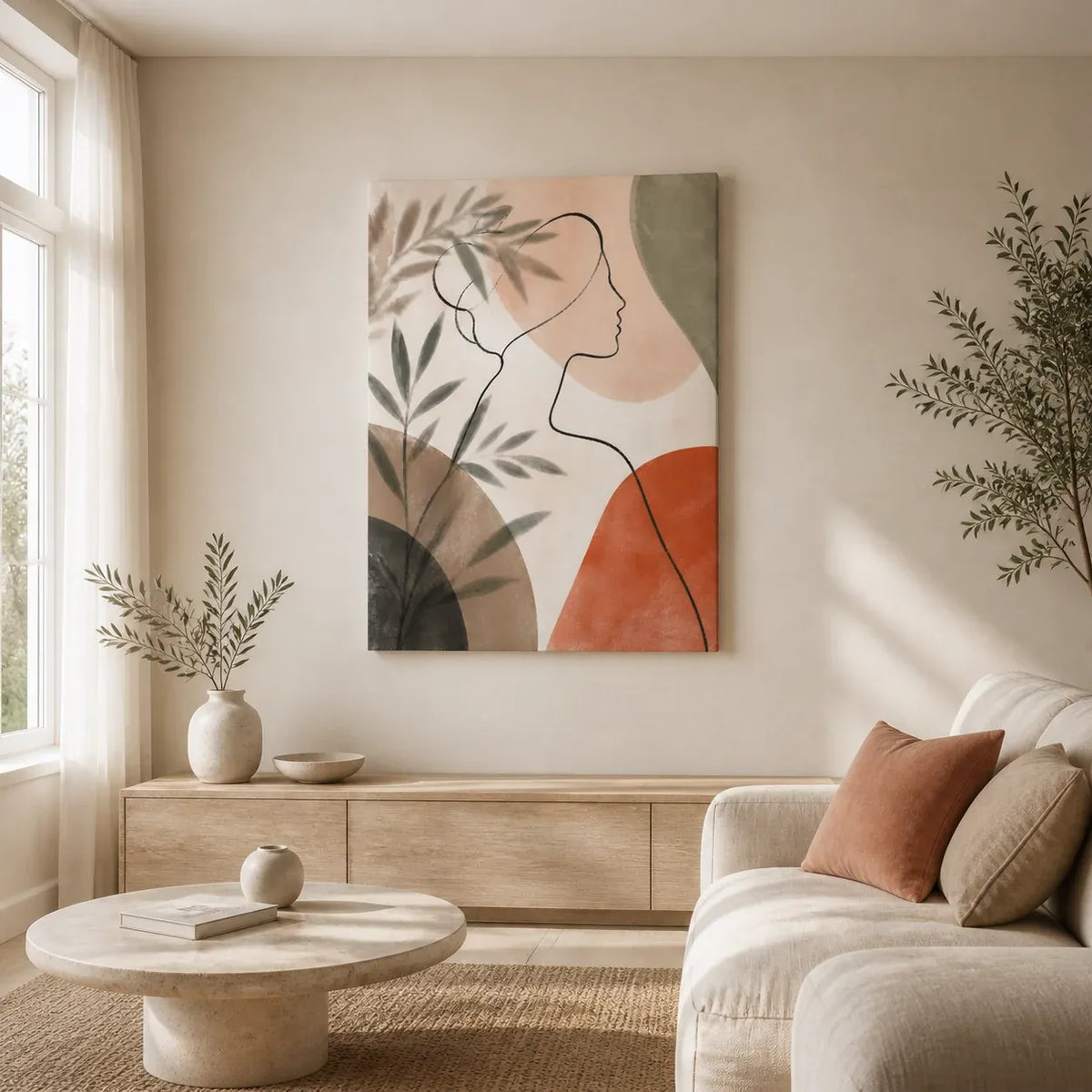 Quiet Muse Stretched Canvas Wall Art - Portrait - 60W x 120H cm