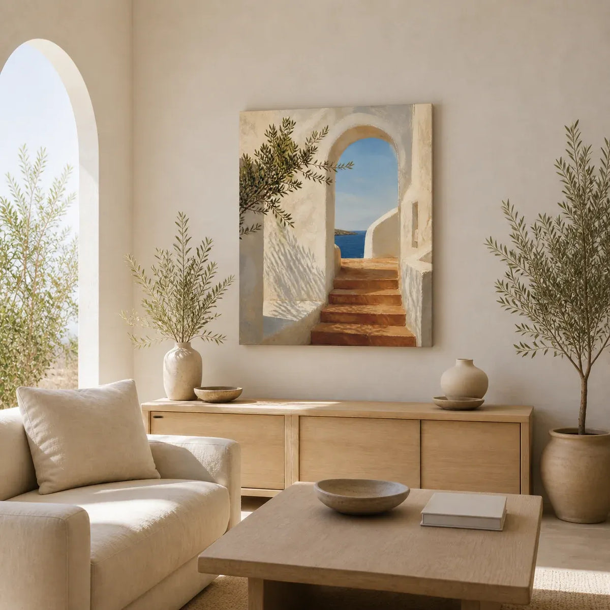 Sunlit Passage Stretched Canvas Wall Art - Portrait - 60W x 120H cm