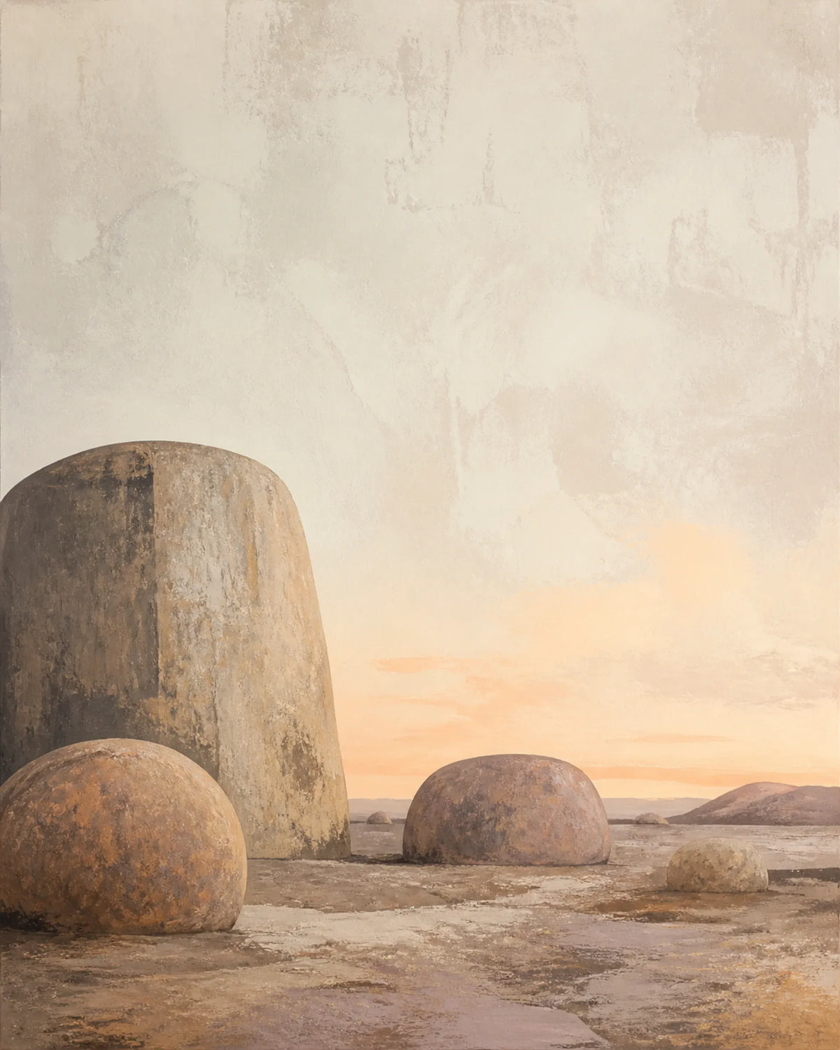 Stone and Sky Stretched Canvas Wall Art - Portrait - 60W x 120H cm