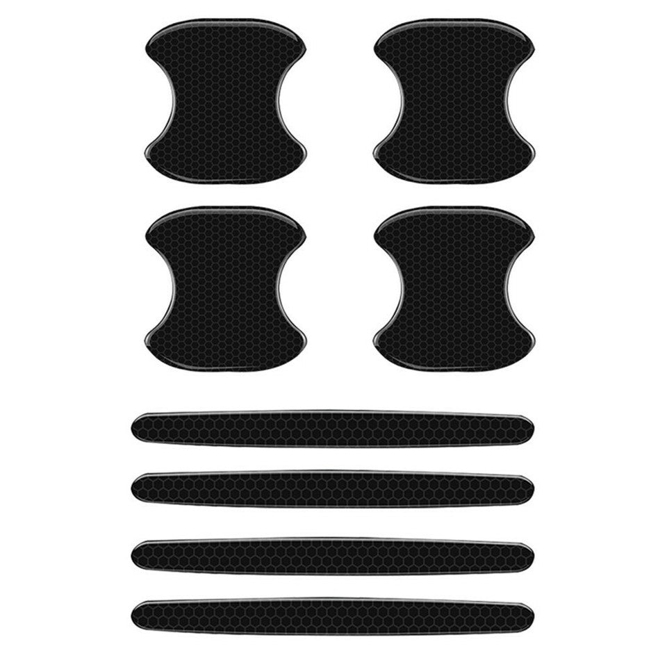 Car Mounts: FIN 8PCS Universal Car Door Handle Cup Protector Anti-Scratches Cover Guard Film