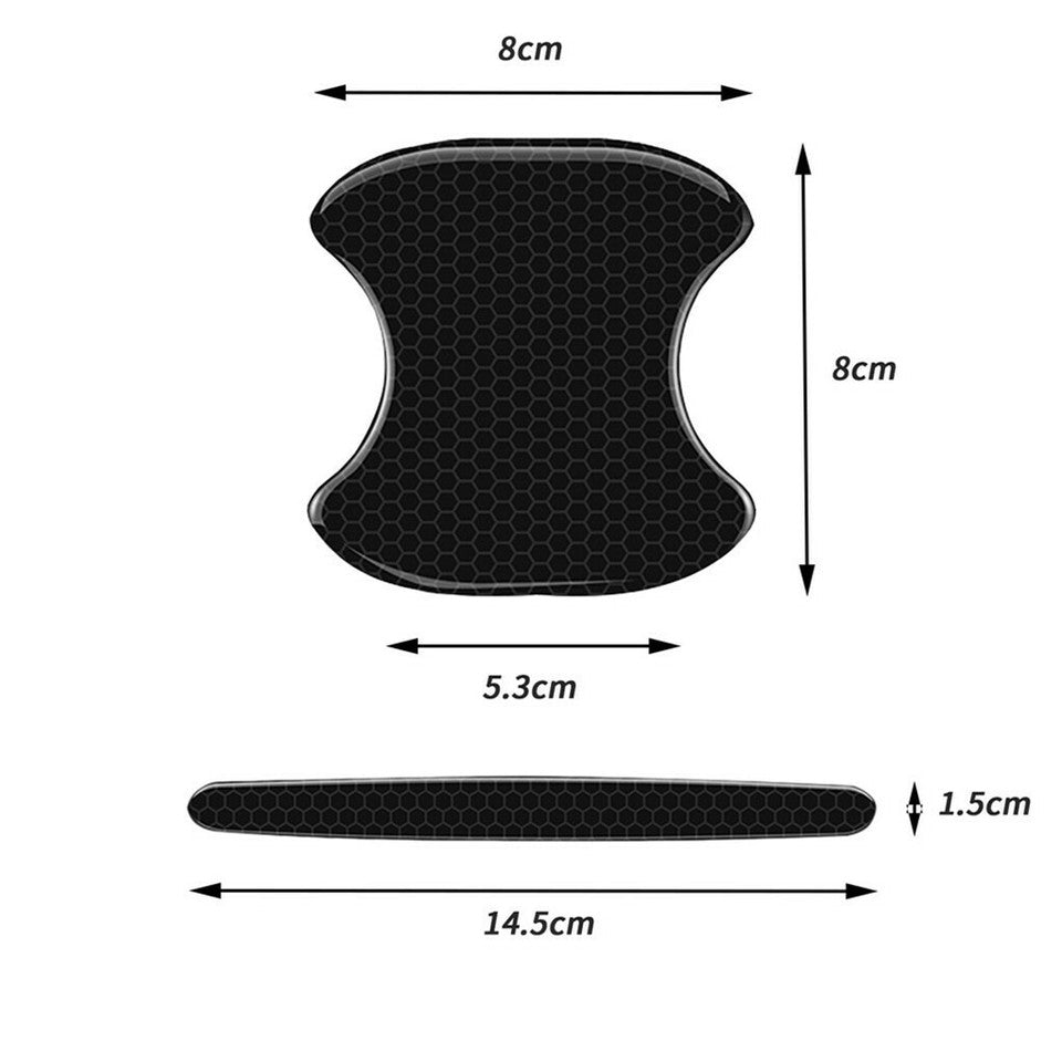 Car Mounts: FIN 8PCS Universal Car Door Handle Cup Protector Anti-Scratches Cover Guard Film