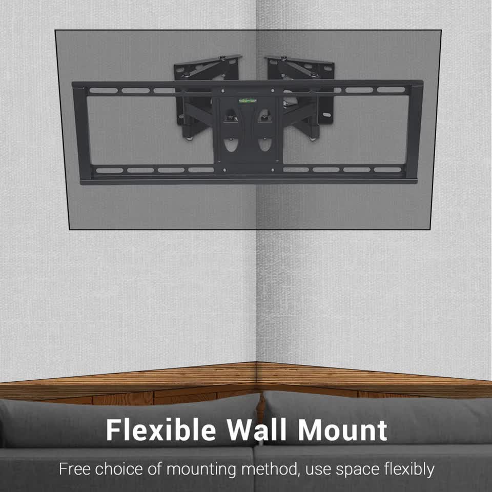 Screens & Stands: 32"-65" Heavy Duty Wall Corner Tv Mount Articulating Premium Swing Arm Bracket