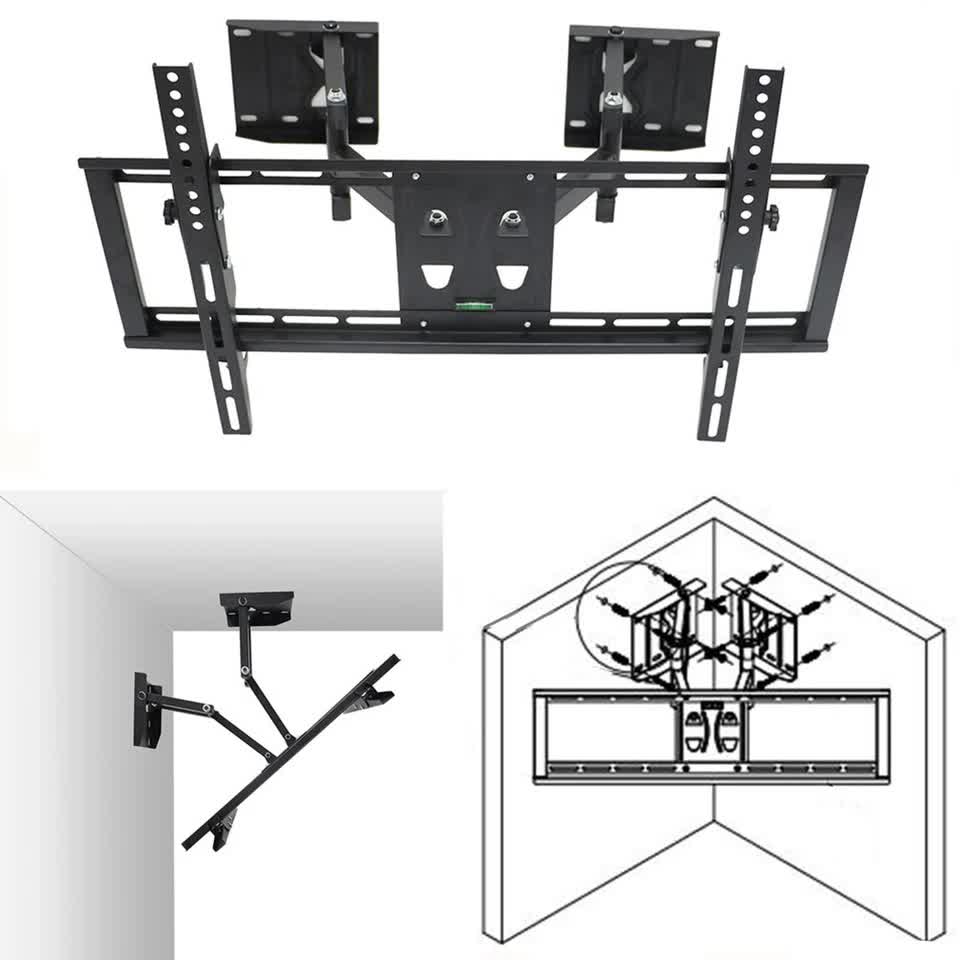 Screens & Stands: 32"-65" Heavy Duty Wall Corner Tv Mount Articulating Premium Swing Arm Bracket