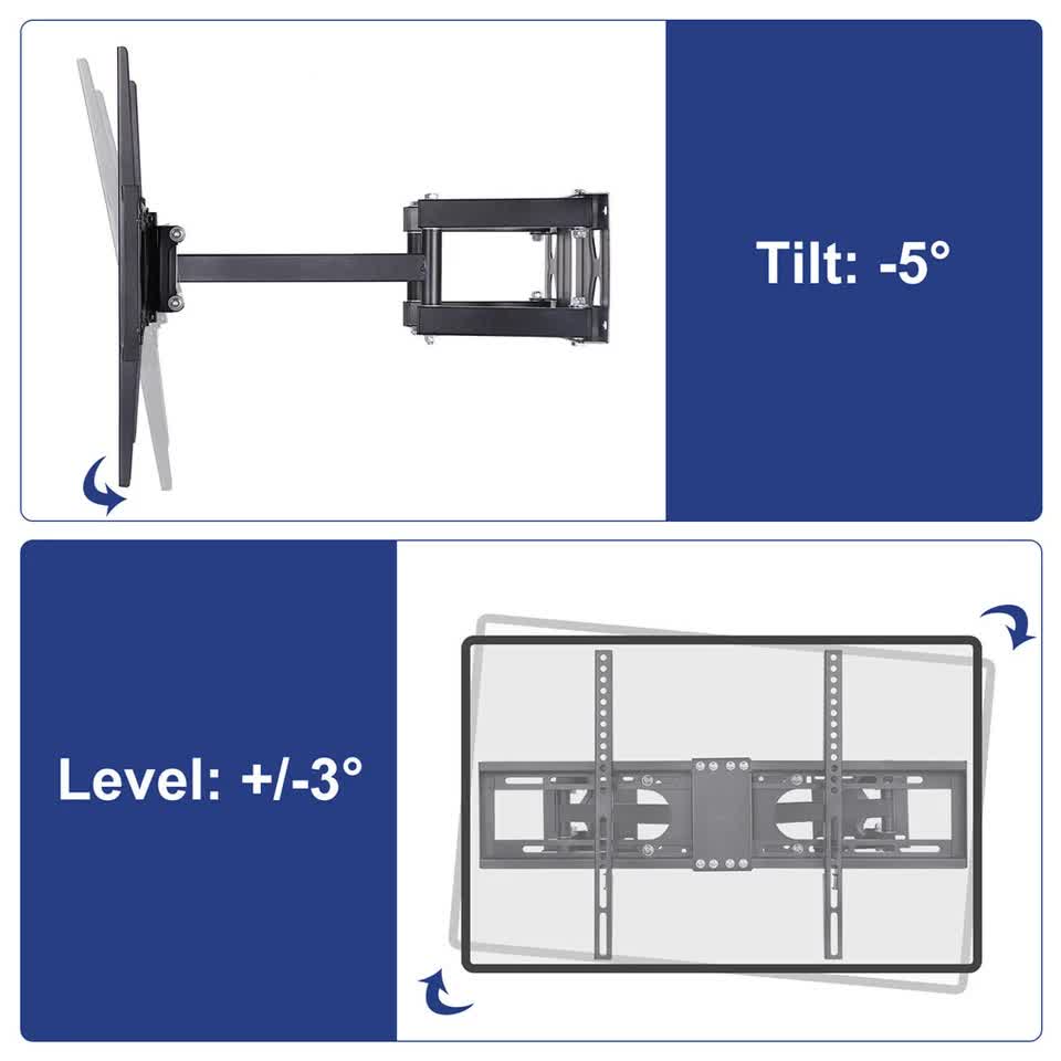 32-65" Large Extendable Strong TV Mount Wall Bracket For Most Corner Wall Angle