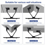 Screens & Stands: 32-65" Large Extendable Strong TV Mount Wall Bracket For Most Corner Wall Angle