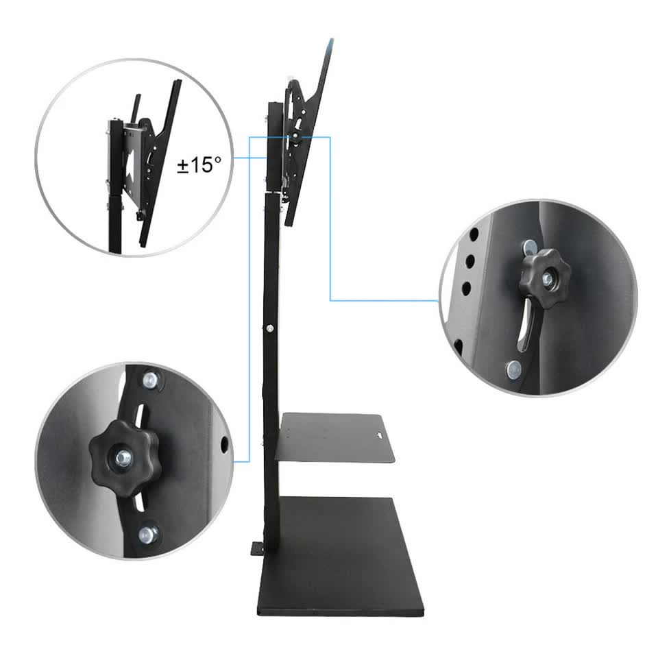 Heavy Duty Swivel Floor TV Stand Tall Corner TV Mount Stand for 32-70" LCD LED