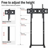Screens & Stands: Double Pole Adjustable Tv Cart Floor Stand Mount For 32 to 65Inch