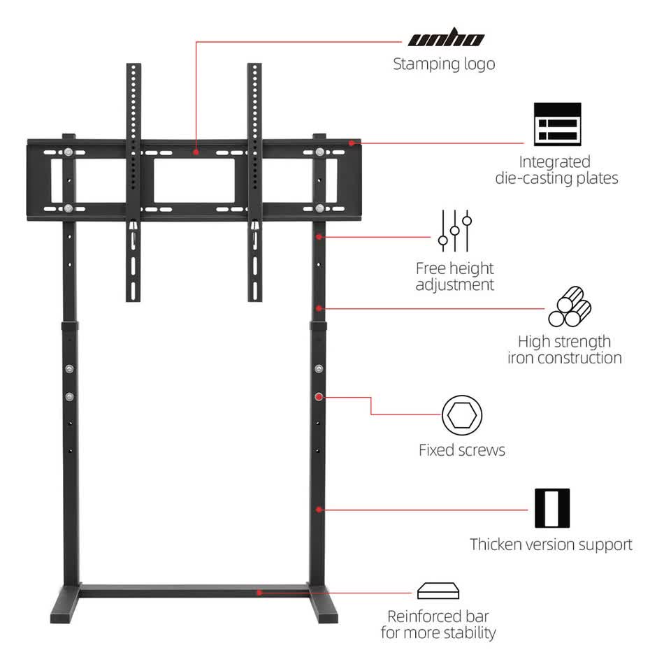 Screens & Stands: Free Standing Tv Mount Stand Bracket For 32 to 100" Screens