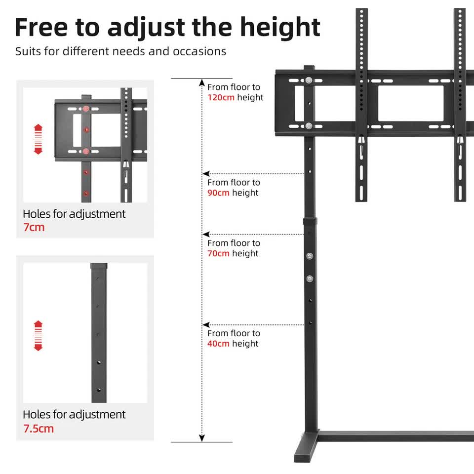 Screens & Stands: Free Standing Tv Mount Stand Bracket For 32 to 100" Screens