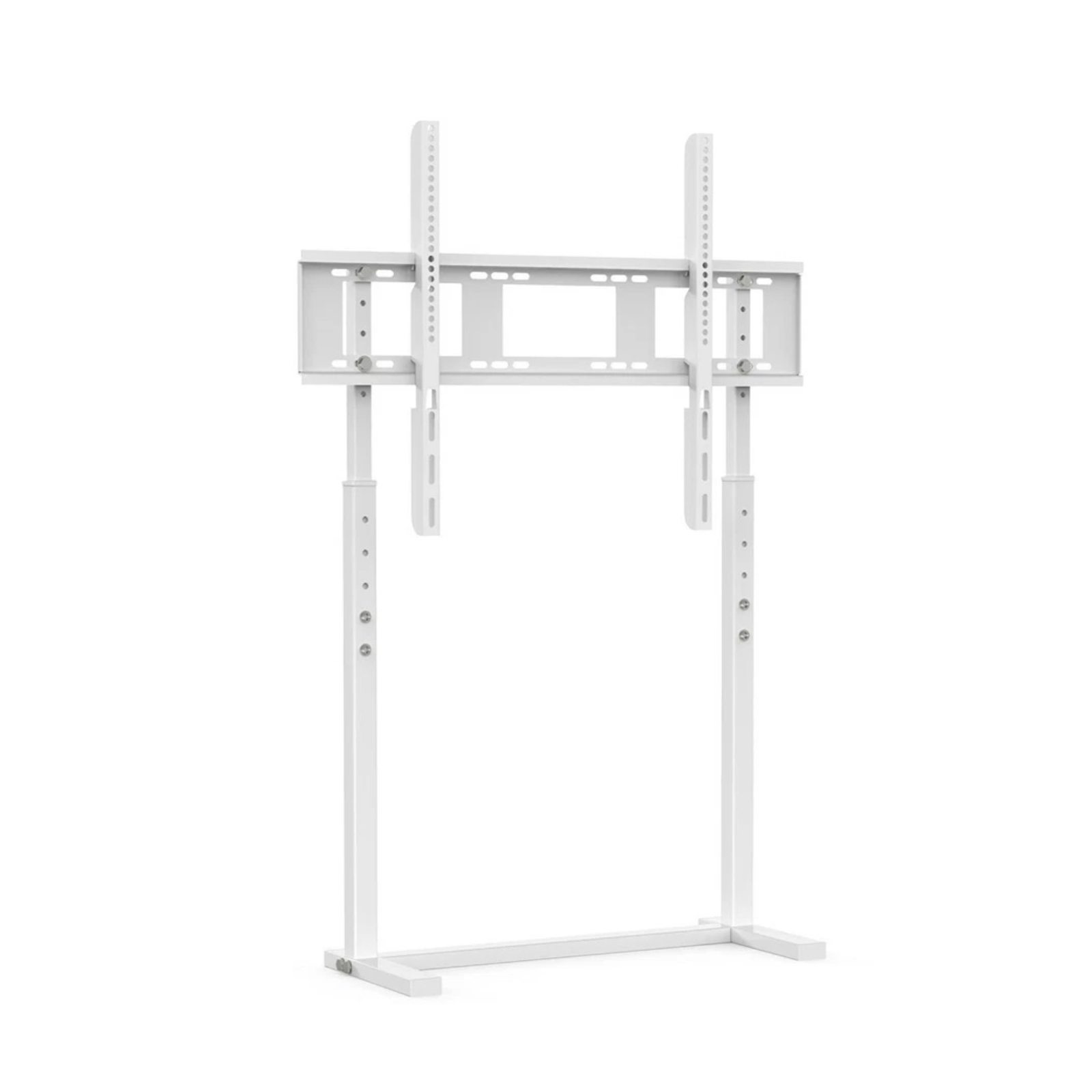 Screens & Stands: White Adjustable Free Standing TV Stand with Cable Management for TVs Size 32-100inch