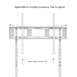 Screens & Stands: White Adjustable Free Standing TV Stand with Cable Management for TVs Size 32-100inch