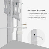 Screens & Stands: White Adjustable Free Standing TV Stand with Cable Management for TVs Size 32-100inch