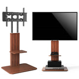 TVs & Accessories: 32"-65" Tv Floor Stand Adjustable Corner Tv Mount Bracket With Sturdy Wood Base
