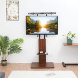 TVs & Accessories: 32"-65" Tv Floor Stand Adjustable Corner Tv Mount Bracket With Sturdy Wood Base