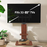 TVs & Accessories: 32"-65" Tv Floor Stand Adjustable Corner Tv Mount Bracket With Sturdy Wood Base