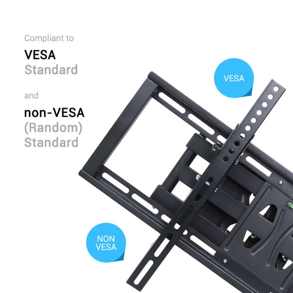 Heavy Duty Wall Mount Tilt Swivel Bracket Double Arms 32-85" Led/Plasma/Lcd Tvs