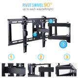 Screens & Stands: Heavy Duty Wall Mount Tilt Swivel Bracket Double Arms 32-85" Led/Plasma/Lcd Tvs