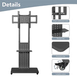Screens & Stands: Heavy Duty Tv Floor Stand On Wheels 32''-65'' Rolling Tv Cart Height Adjustable