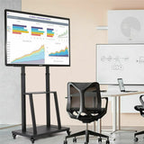 TVs & Accessories: Floor Tv Mount Stand Bracket Rolling For 32"-80" Screens Vesa 600X400 Hold 65Kg
