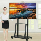 TVs & Accessories: 100" Heavy Duty Floor TV Stand TV Cart Trolley Height Adjustable Mount Bracket
