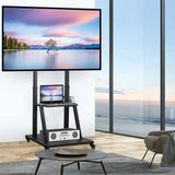 TVs & Accessories: 100" Heavy Duty Floor TV Stand TV Cart Trolley Height Adjustable Mount Bracket