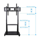 TVs & Accessories: 100" Heavy Duty Floor TV Stand TV Cart Trolley Height Adjustable Mount Bracket