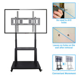 TVs & Accessories: 100" Heavy Duty Floor TV Stand TV Cart Trolley Height Adjustable Mount Bracket