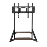 TVs & Accessories: 2 Tiers Rustic Wood Shelves Heavy Duty Universal Tv Floor Stand For 32-75 Inches
