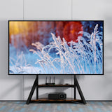 TVs & Accessories: Reinforced Metal 65-100" Tv Floor Stand 2 Tier Shelf Tv Mount Adjustable Height