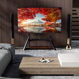 TVs & Accessories: Reinforced Metal 65-100" Tv Floor Stand 2 Tier Shelf Tv Mount Adjustable Height