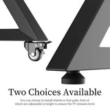 Screens & Stands: White Heavy Duty TV Floor Stand with 2-Tier Shelves for 65-100 Inch Large Screens