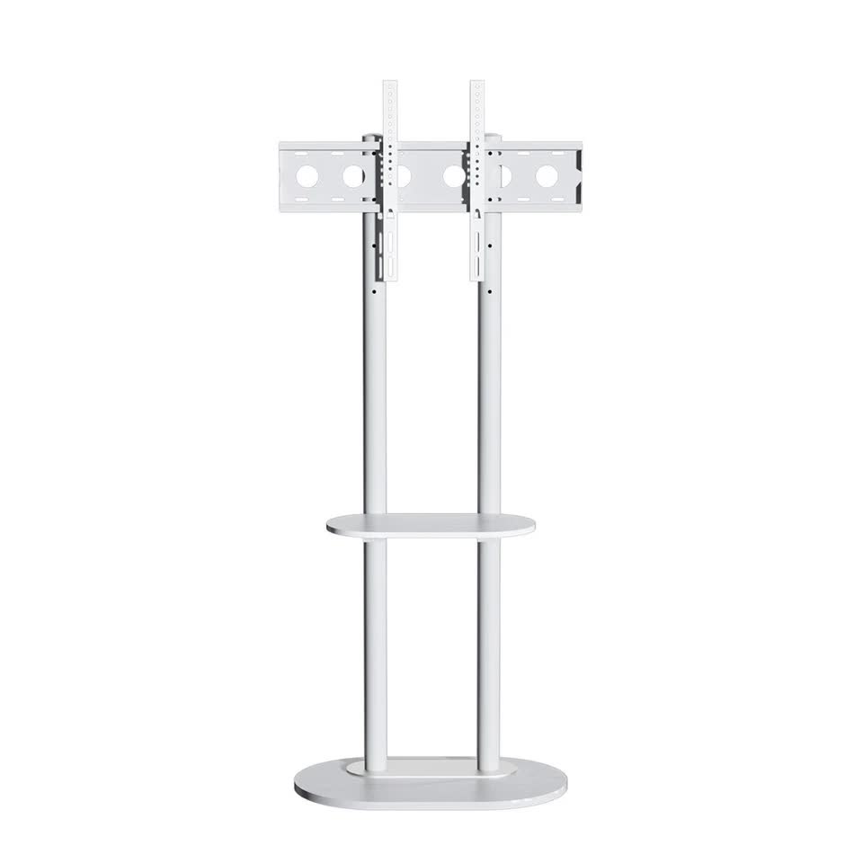 Screens & Stands: 38-75" Heavy Duty Floor Tv Stand W/ Marble Shelf Adjustable Height Mount Bracket