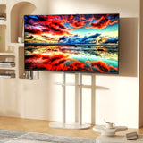 Screens & Stands: 38-75" Heavy Duty Floor Tv Stand W/ Marble Shelf Adjustable Height Mount Bracket