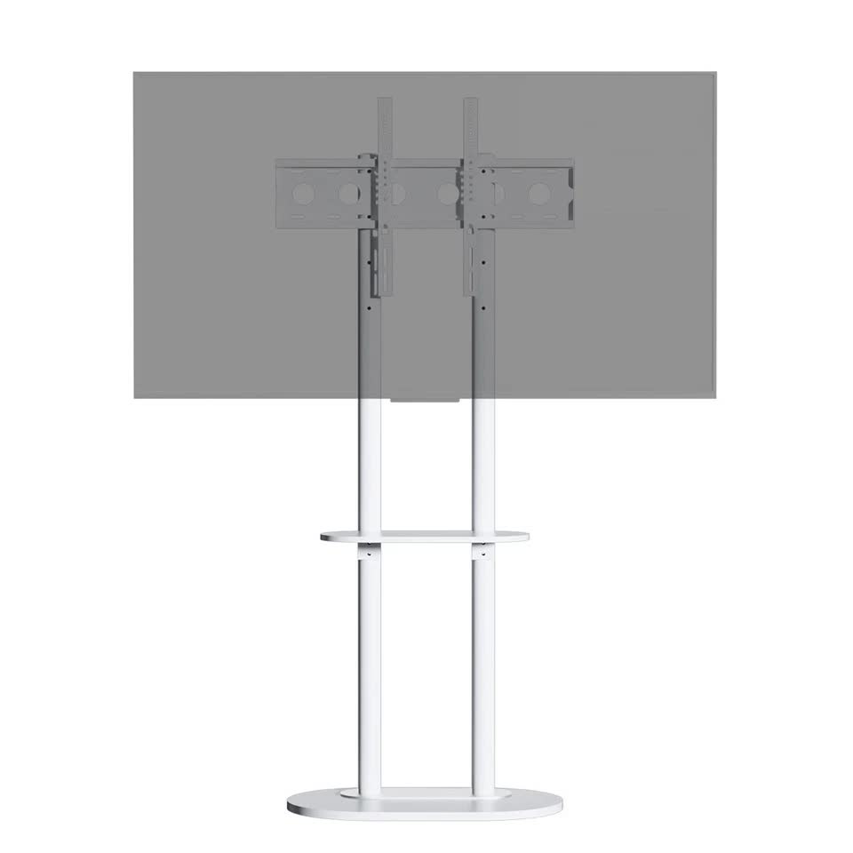 Screens & Stands: 38-75" Heavy Duty Floor Tv Stand W/ Marble Shelf Adjustable Height Mount Bracket