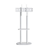 TVs & Accessories: Minimalist Marble Textured Floor Tv Stand 40"-75" Strong Steel Tv Bracket Stable