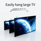 TVs & Accessories: Minimalist Marble Textured Floor Tv Stand 40"-75" Strong Steel Tv Bracket Stable