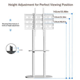 TVs & Accessories: Minimalist Marble Textured Floor Tv Stand 40"-75" Strong Steel Tv Bracket Stable