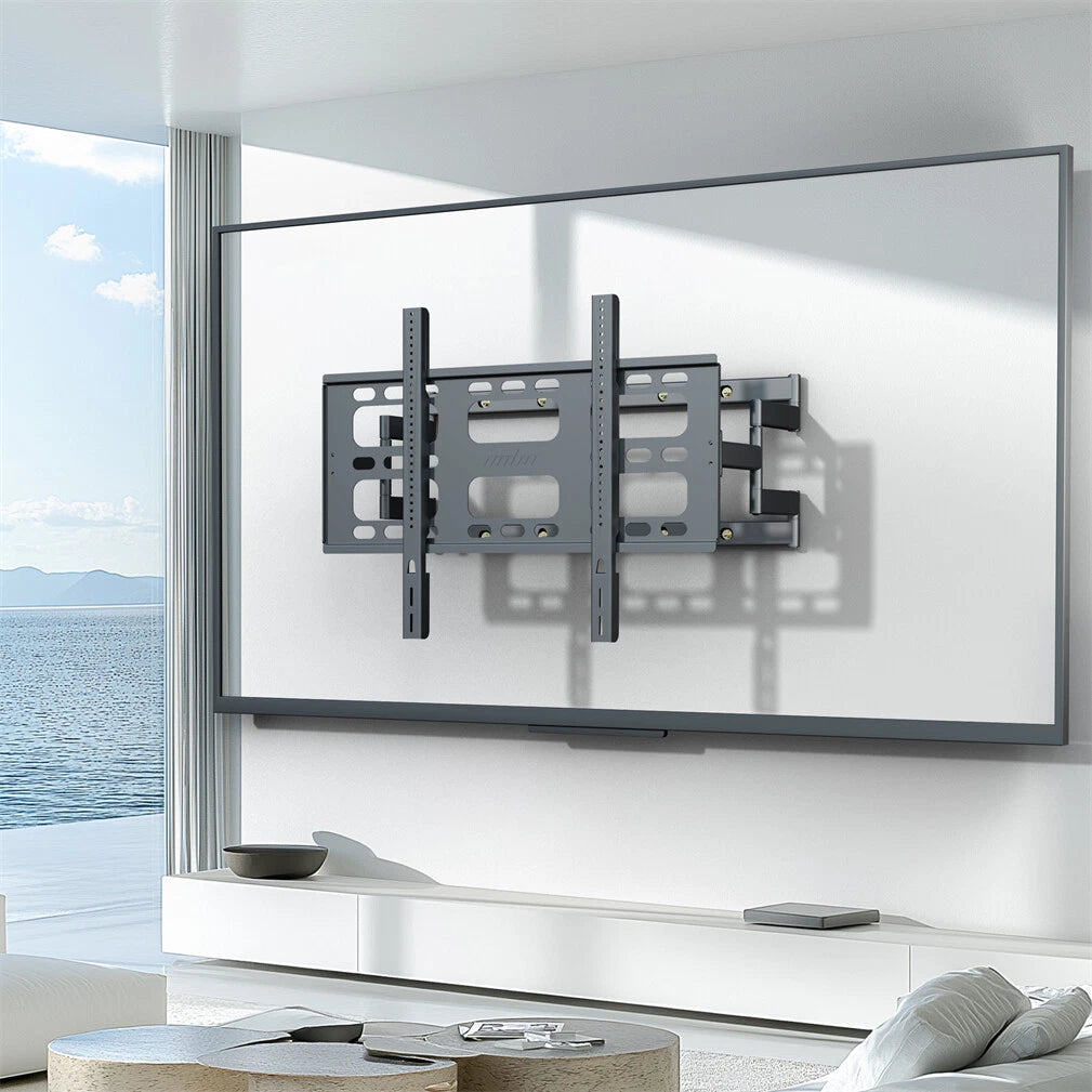 Screens & Stands: Black Heavy-Duty Swivel TV Wall Mount With Articulating Arm Support