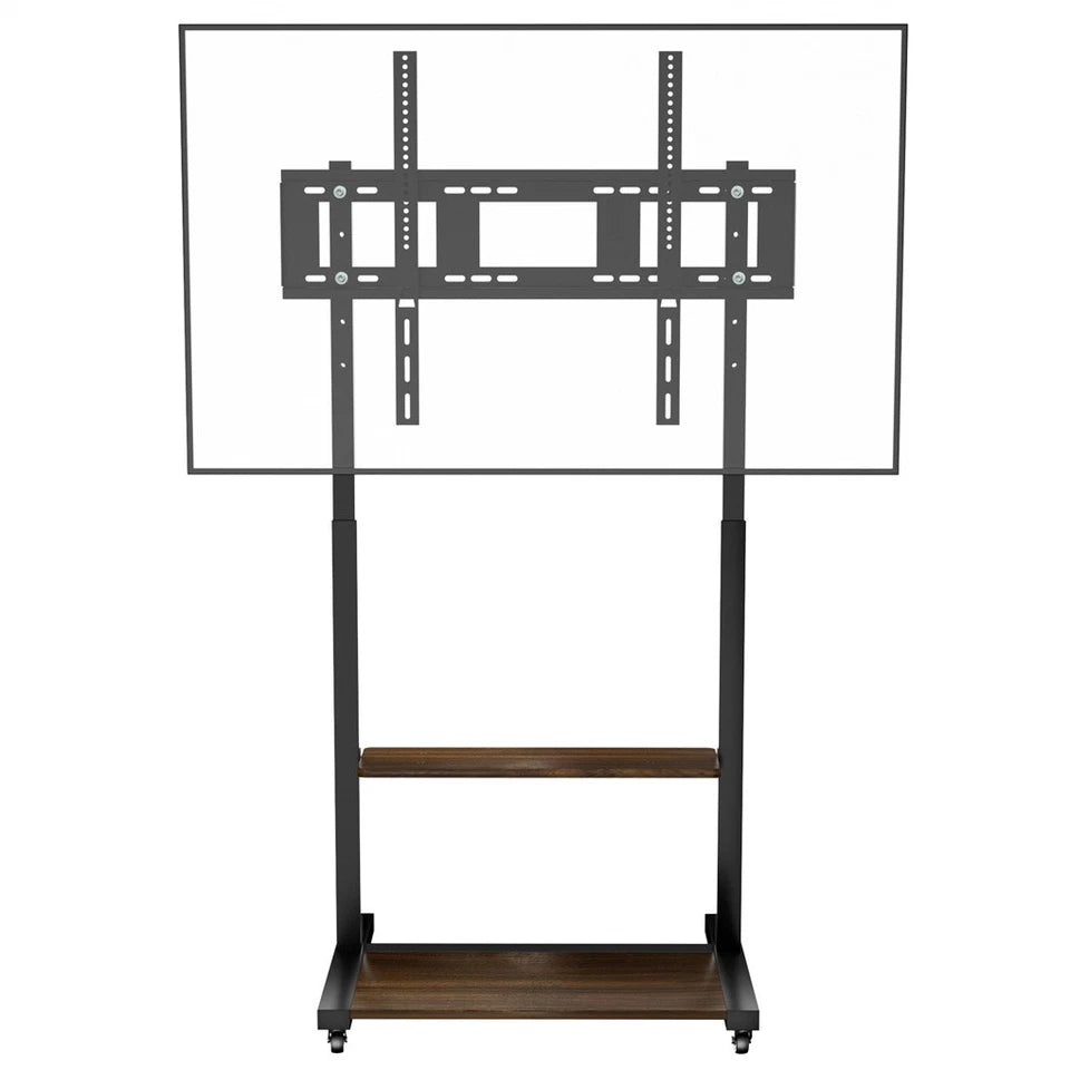 Screens & Stands: Adjustable Rolling TV Stand for 40 to 86 Inch Screens with Shelves
