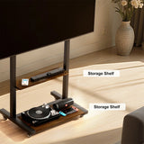 Screens & Stands: Adjustable Rolling TV Stand for 40 to 86 Inch Screens with Shelves