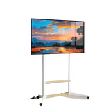 Screens & Stands: Height Adjustable Steel TV Stand on Wheels - Heavy Duty Mobile Floor Mount Cart for 40ï¿½100 Inch TVs, 100kg Capacity