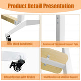 Screens & Stands: Height Adjustable Steel TV Stand on Wheels - Heavy Duty Mobile Floor Mount Cart for 40ï¿½100 Inch TVs, 100kg Capacity