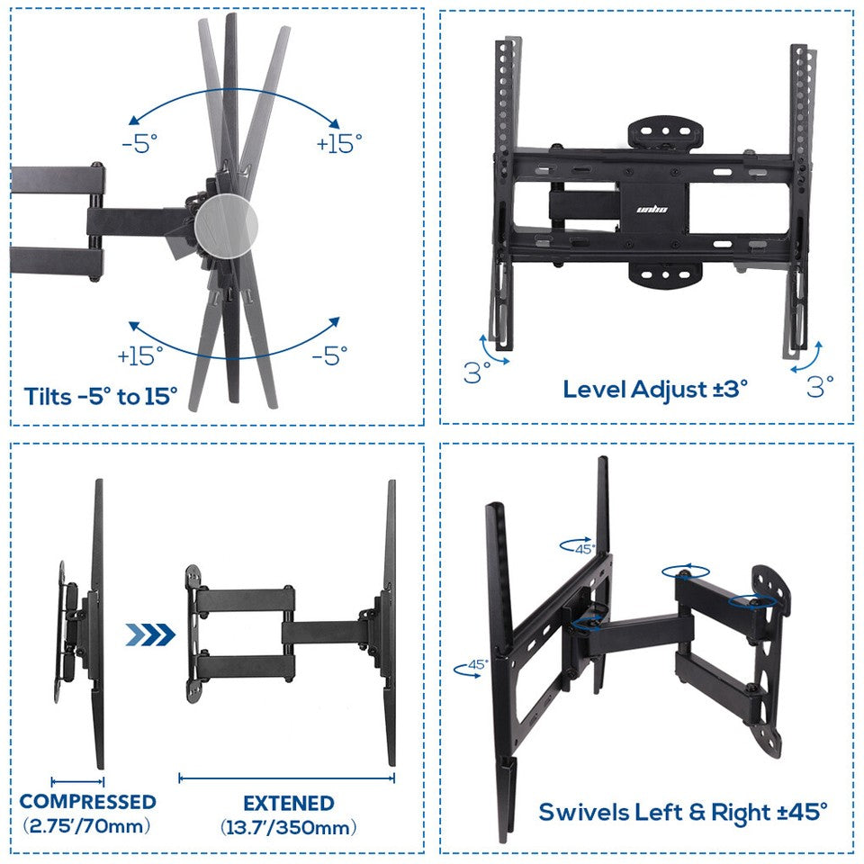 TVs & Accessories: Wall Mount Bracket for 26 - 55 Inch SONY PANASONIC HISENSE KOGAN TCL LCD LED TV