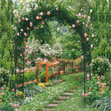Garden Beds & Planters: Rustproof Metal Garden Patio Arch Rose Arbour Archway Climbing Plant Trellis AU
