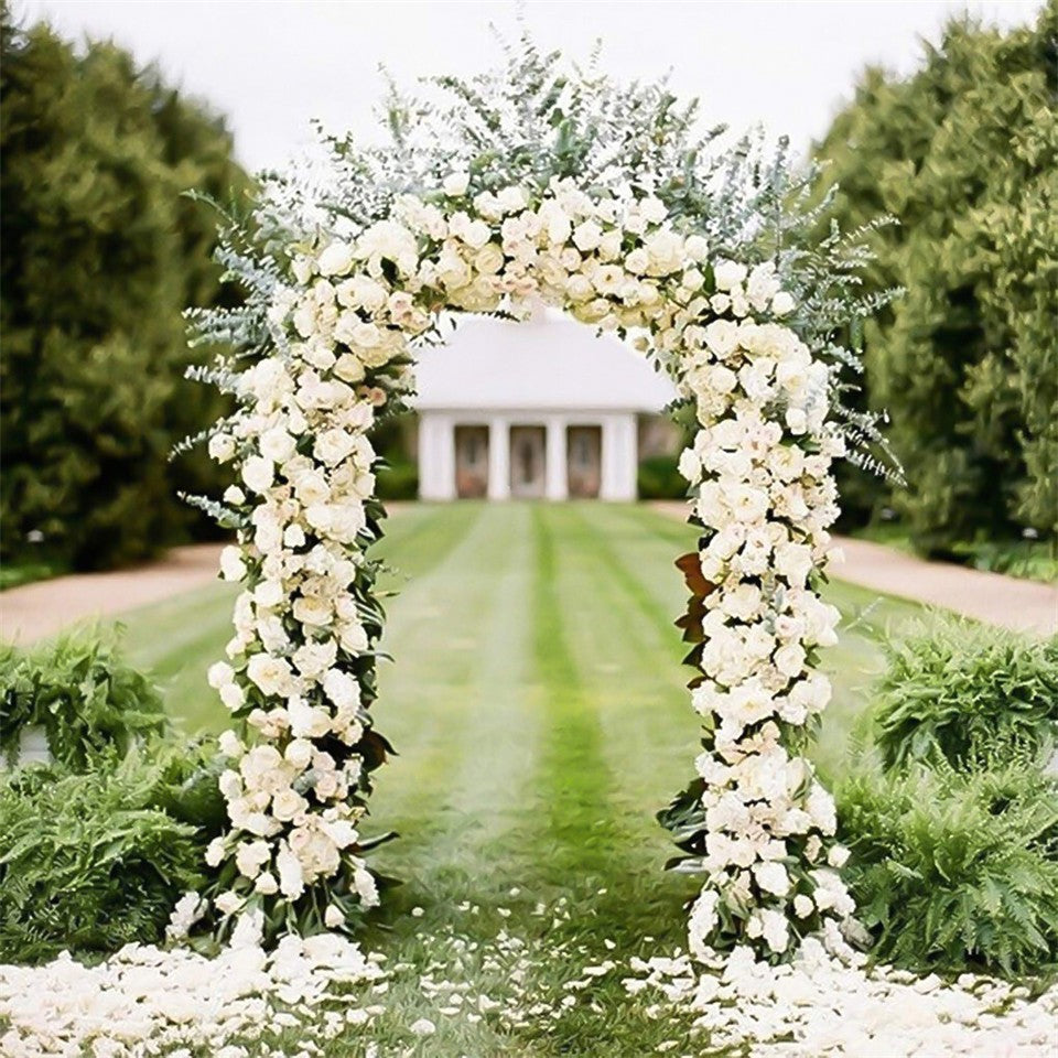 Garden Beds & Planters: Rustproof Metal Garden Patio Arch Rose Arbour Archway Climbing Plant Trellis AU