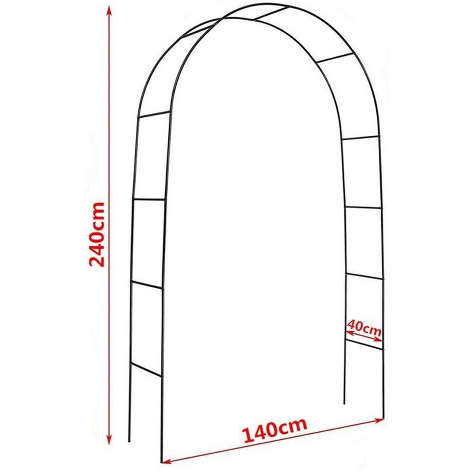 Garden Beds & Planters: Rustproof Metal Garden Patio Arch Rose Arbour Archway Climbing Plant Trellis AU