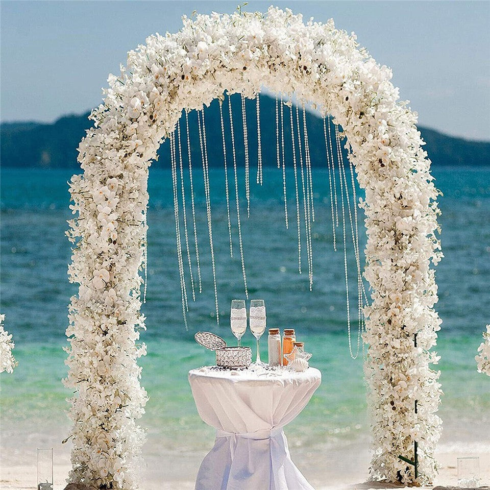 Garden Beds & Planters: Rustproof Metal Garden Patio Arch Rose Arbour Archway Climbing Plant Trellis AU