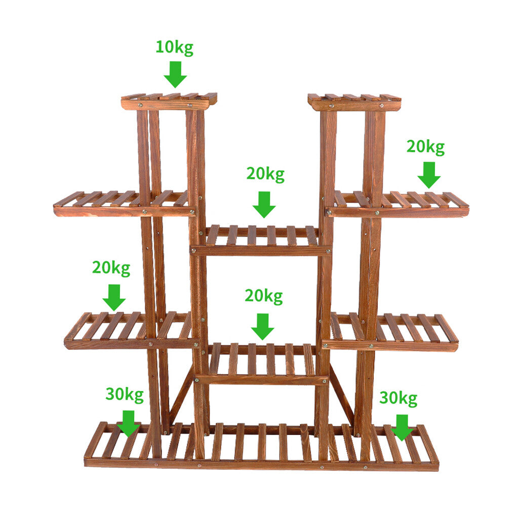 Garden Beds & Planters: Large Wood Plant Stand Shelf