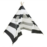 Tents: Kids Teepee Tent Black and White Stripe Children Play House for Indoor & Garden