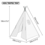 Tents: Kids Teepee Tent Black and White Stripe Children Play House for Indoor & Garden